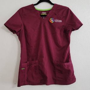 Landau ProFlex Stretch Fabric "Lifetime Vision 20/20" Short Sleeve Scrub Top